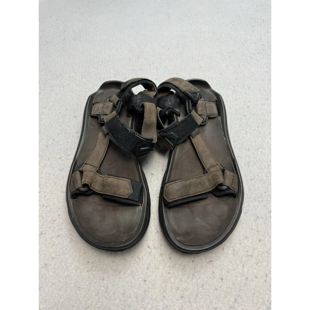 Teva Sandals Mens Size 10 Brown Leather Hiking Adjustable Strap 1006251